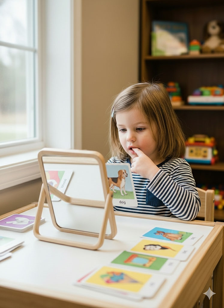 girl in speech therapy